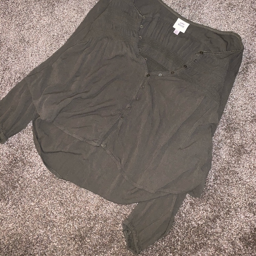 Dark Green Blouse